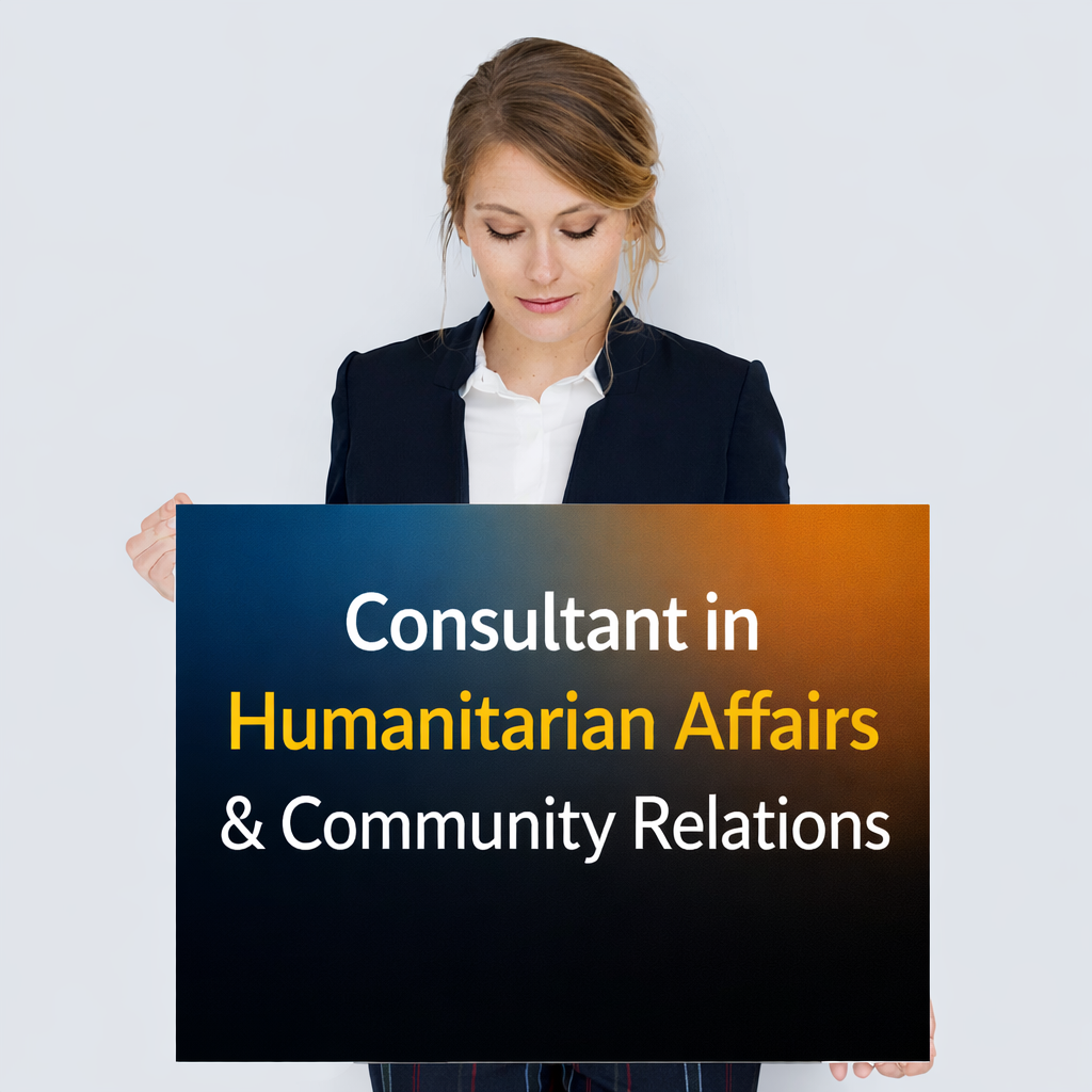 Consultant in Humanitarian Affairs & Community Relations