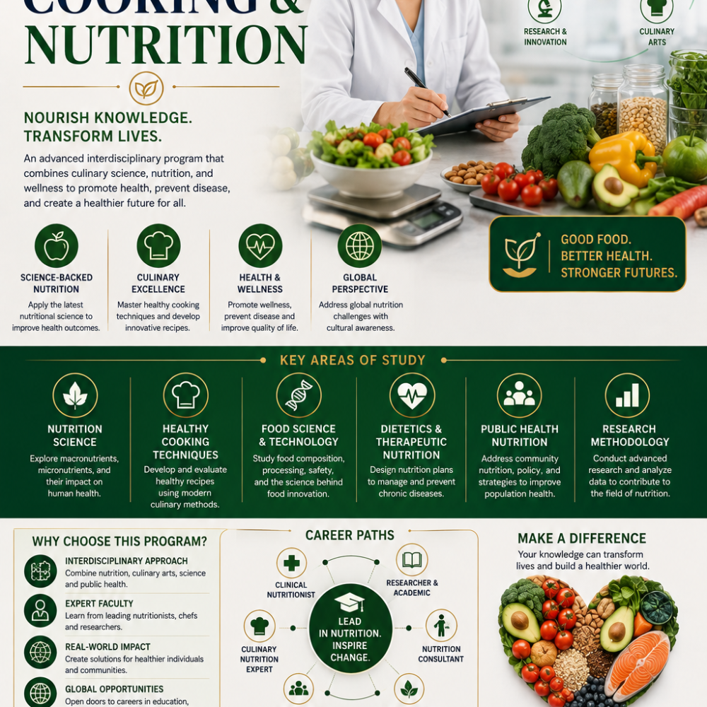 Master’s in Healthy Cooking and Nutrition